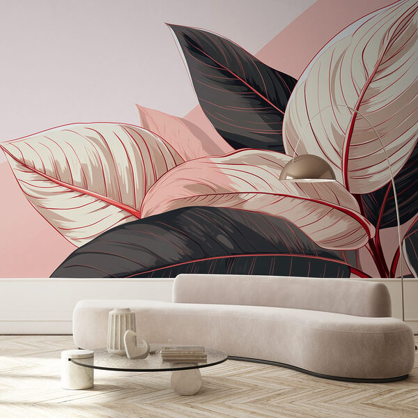 Feuilles luxuriantes dans des tons pastel Feuilles luxuriantes dans des tons pastel