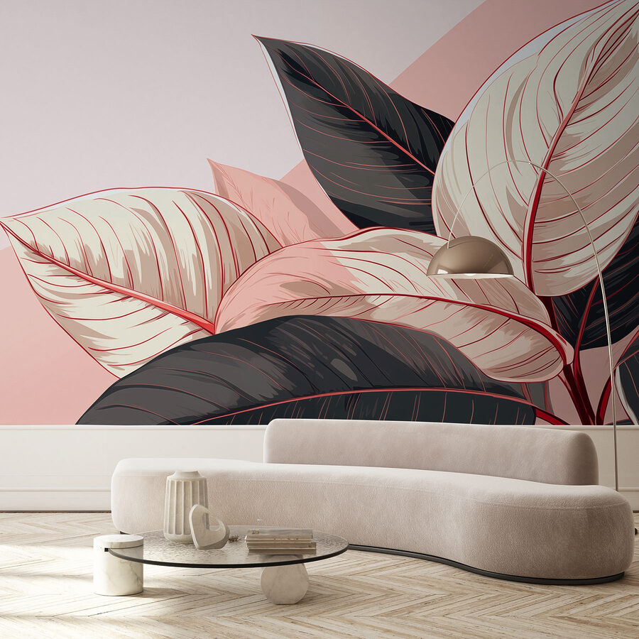 Feuilles luxuriantes dans des tons pastel Feuilles luxuriantes dans des tons pastel