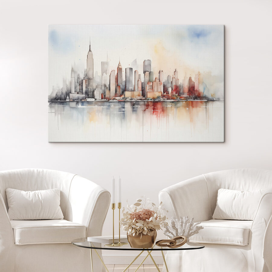 Aquarelle d'une ville Aquarelle d'une ville