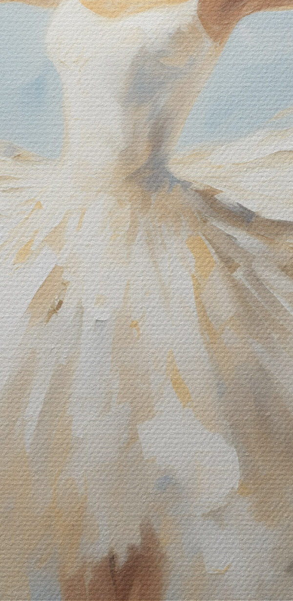 Peinture d'une femme en robe blanche Peinture d'une femme en robe blanche