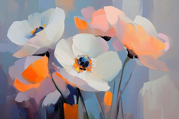 Peinture de fleurs blanches Peinture de fleurs blanches