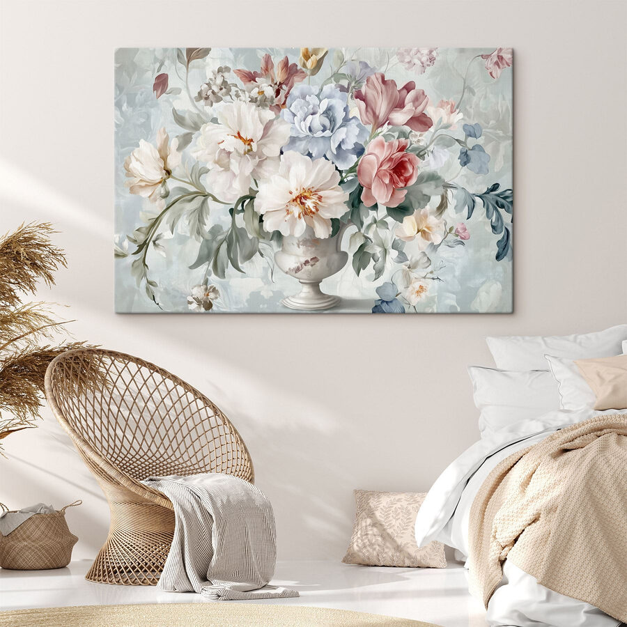 Peinture de fleurs dans un vase