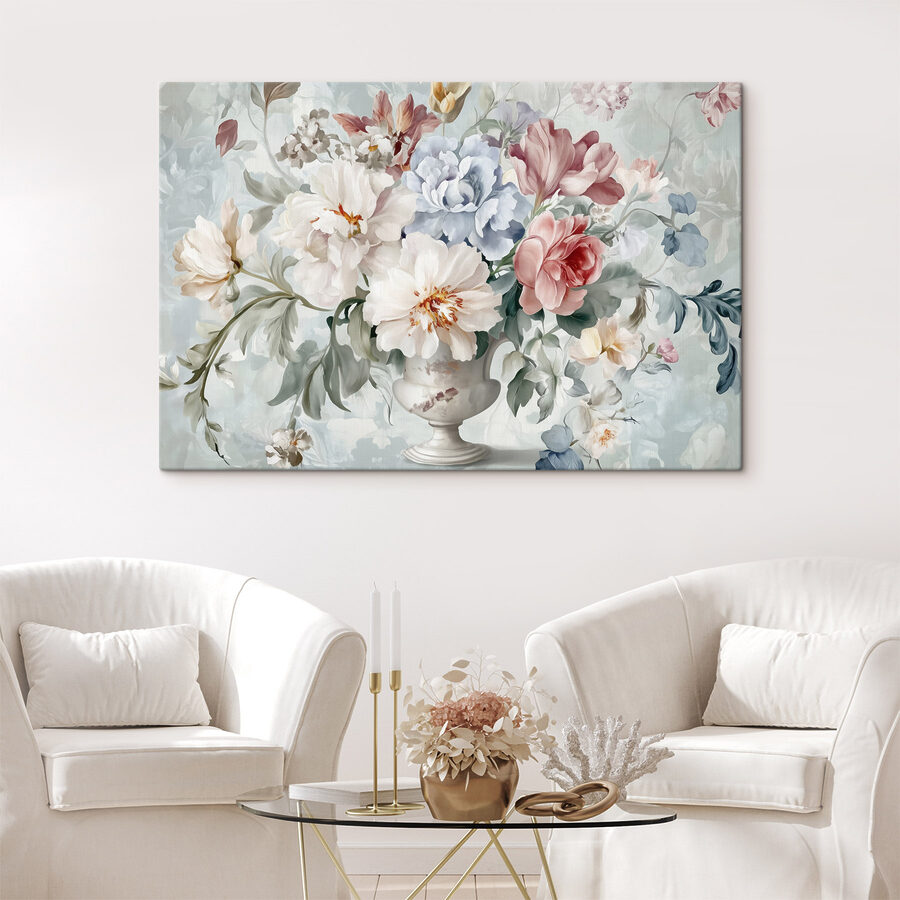Peinture de fleurs dans un vase