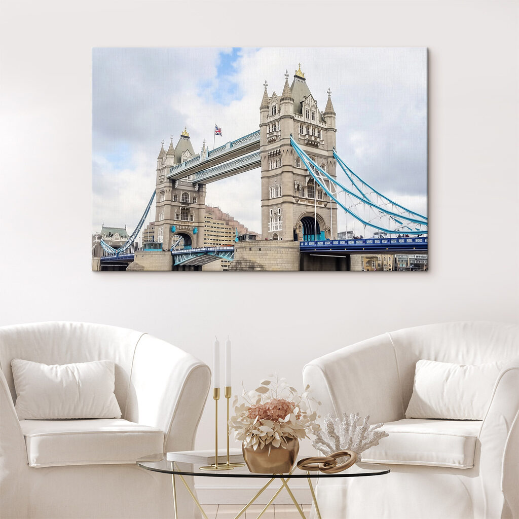 Bridge with towers and a bridge over water