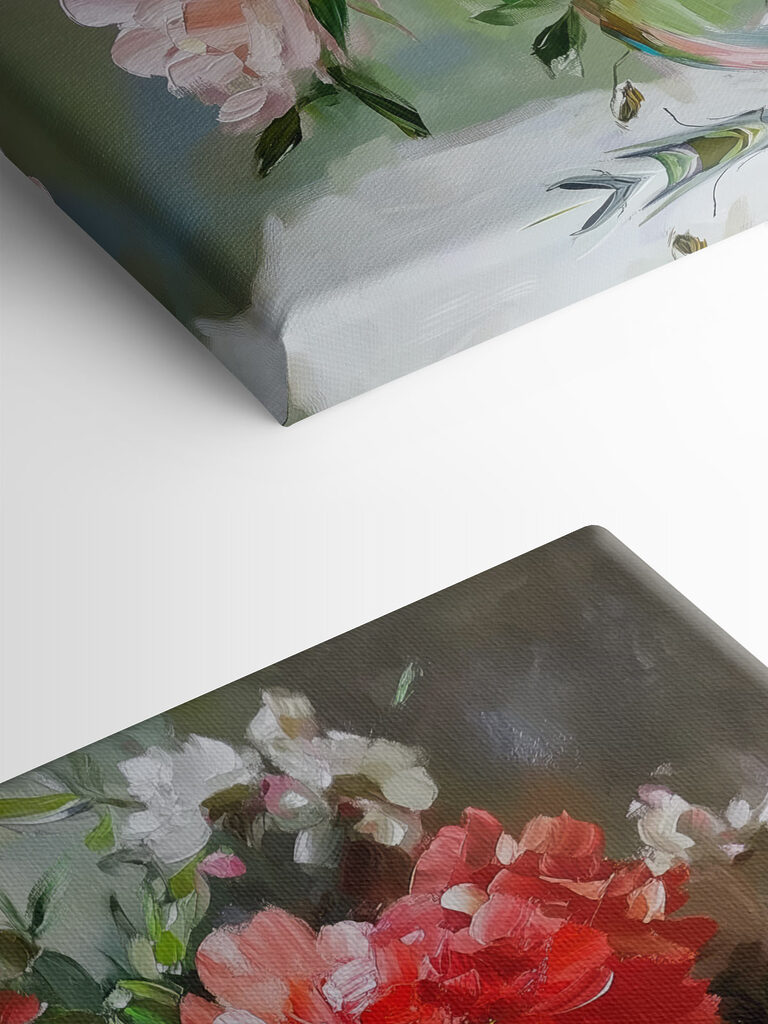 Painting of flowers in a vase