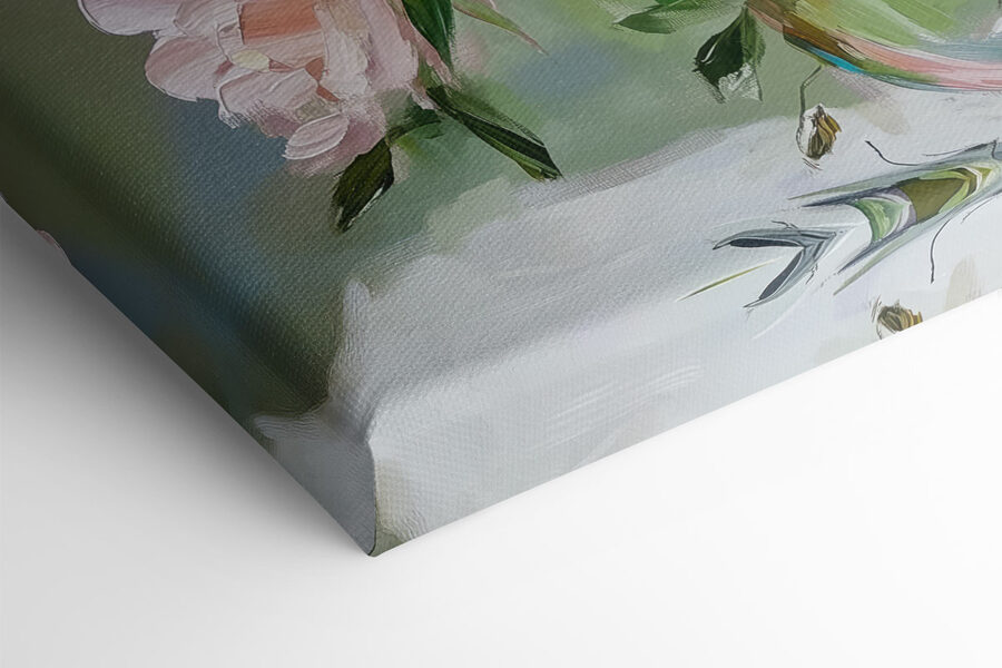 Peinture de fleurs dans un vase