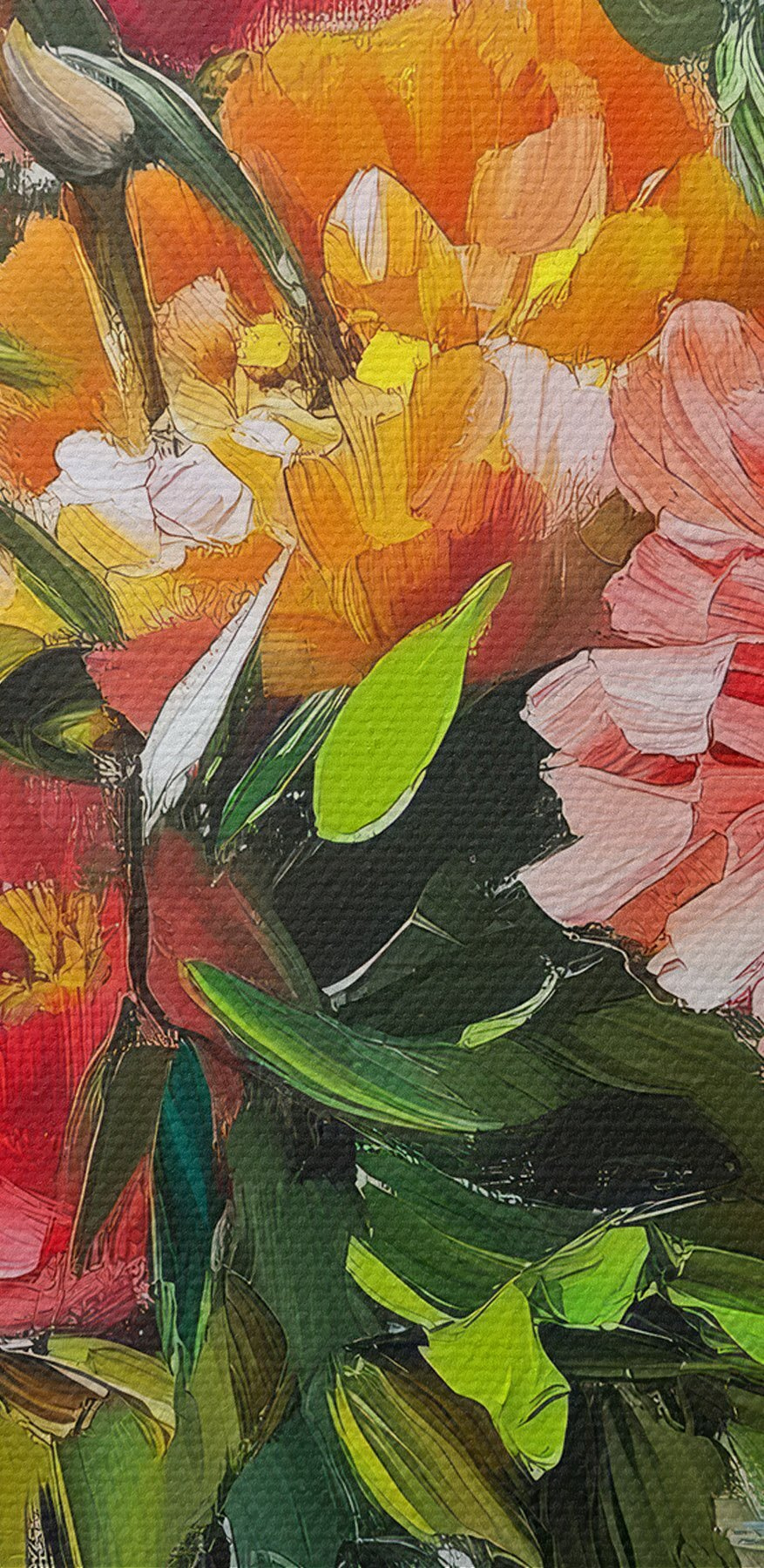 Peinture de fleurs dans un vase