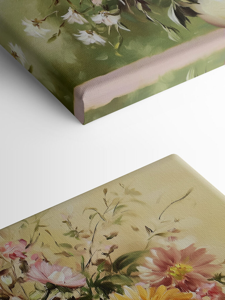 Painting of flowers in a vase