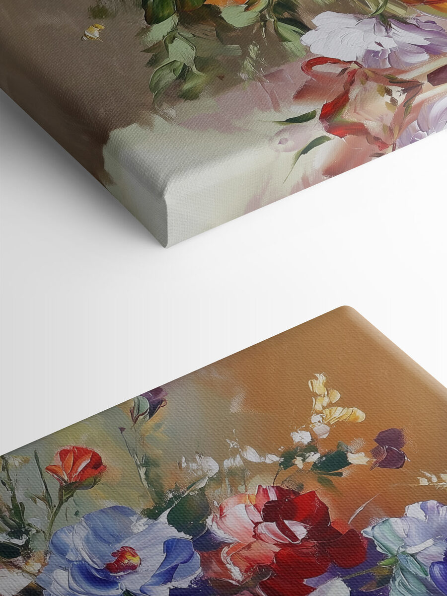 Peinture de fleurs dans un vase