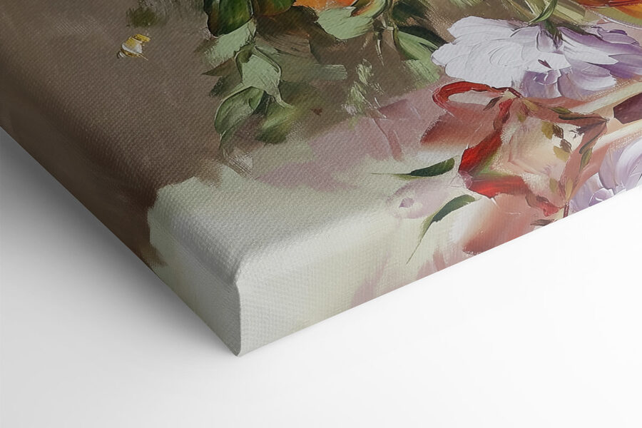 Peinture de fleurs dans un vase