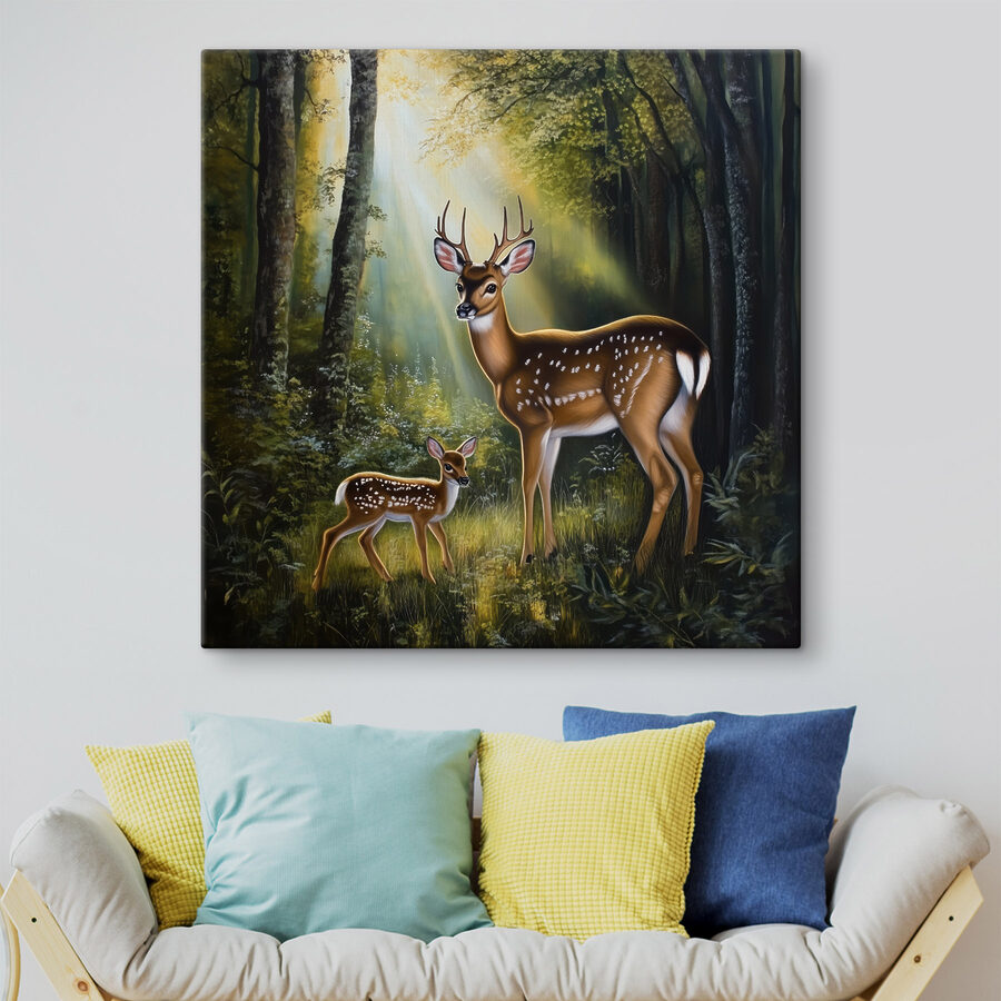 Cerf dans les bois