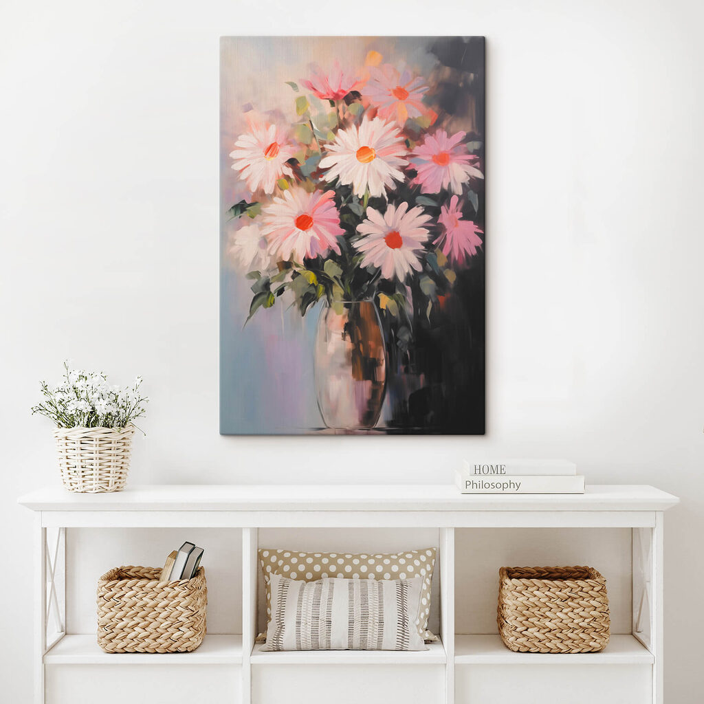 Painting of flowers in a vase Painting of flowers in a vase