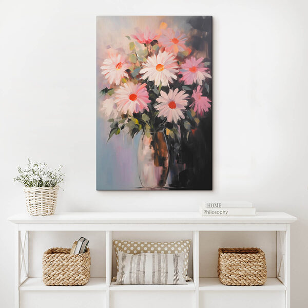 Painting of flowers in a vase Painting of flowers in a vase