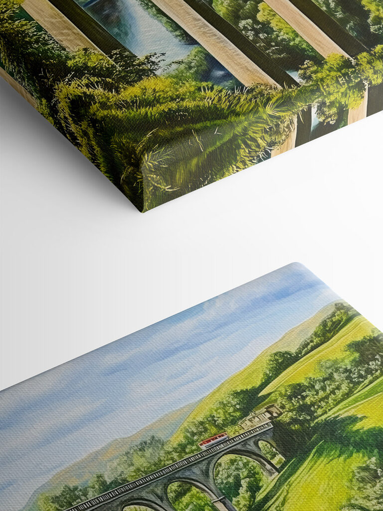 Train on a bridge over a river Train on a bridge over a river