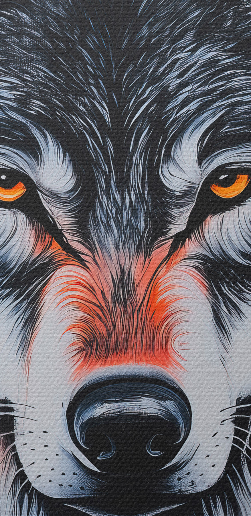 Peinture d'un loup