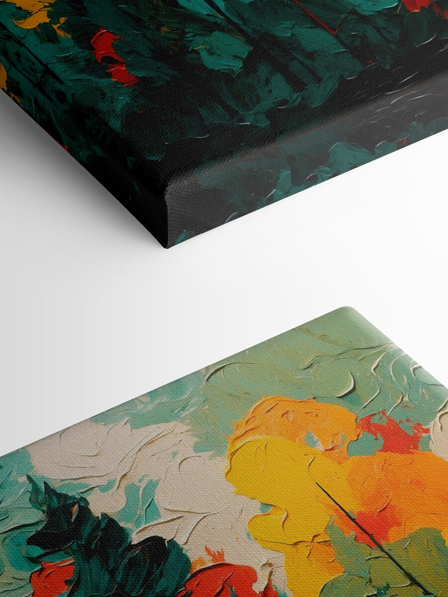 Peinture d'arbres et de soleil