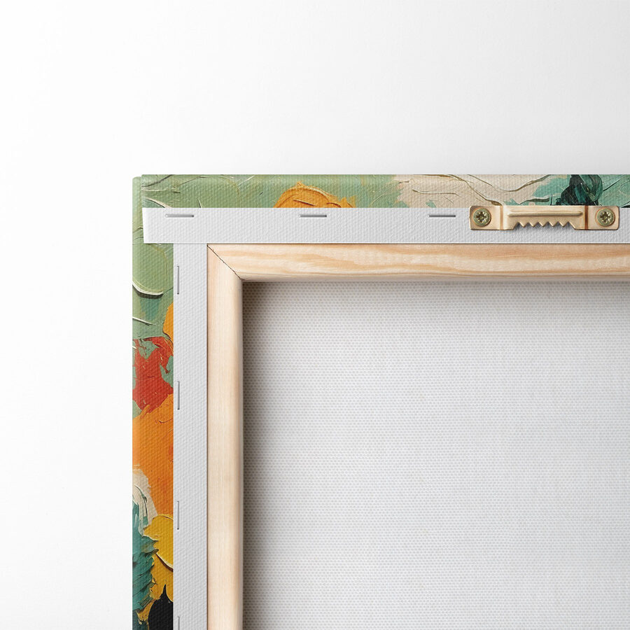 Peinture d'arbres et de soleil