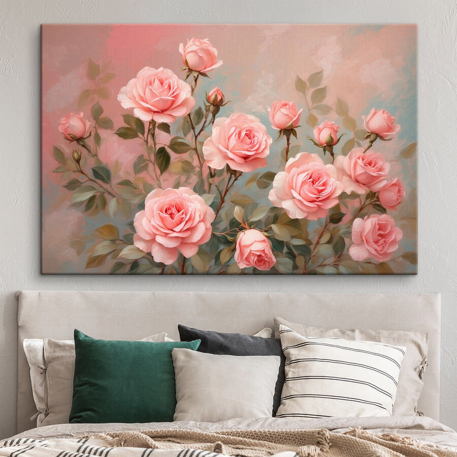 Peinture de roses roses Peinture de roses roses