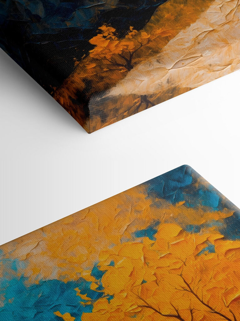 Painting of a tree with yellow leaves