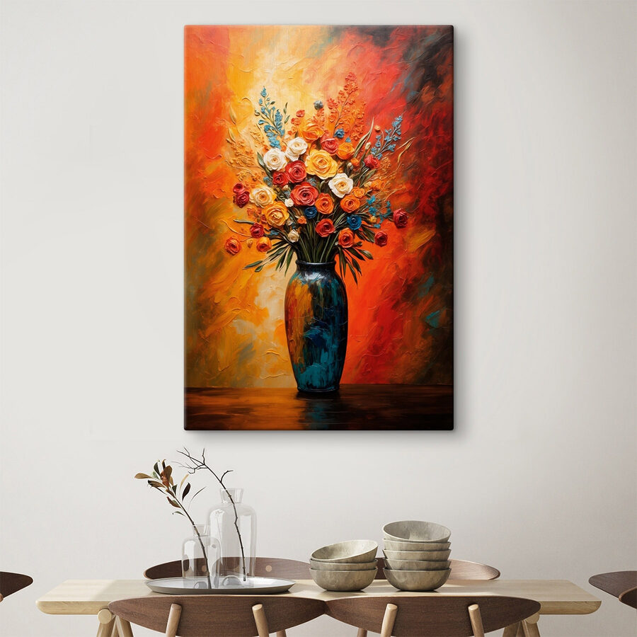 Peinture de fleurs dans un vase Peinture de fleurs dans un vase