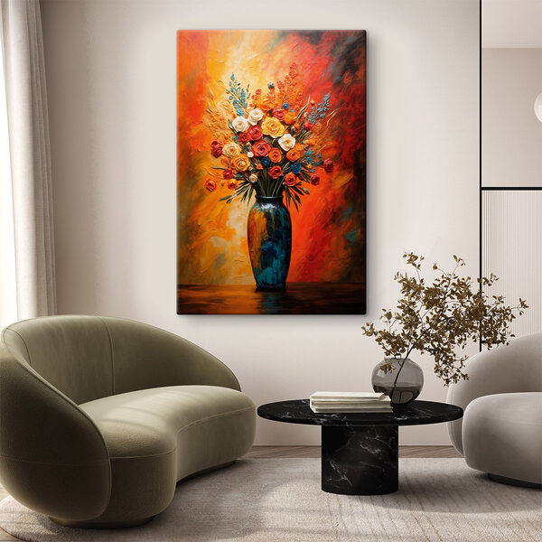 Peinture de fleurs dans un vase Peinture de fleurs dans un vase