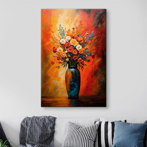 Peinture de fleurs dans un vase Peinture de fleurs dans un vase