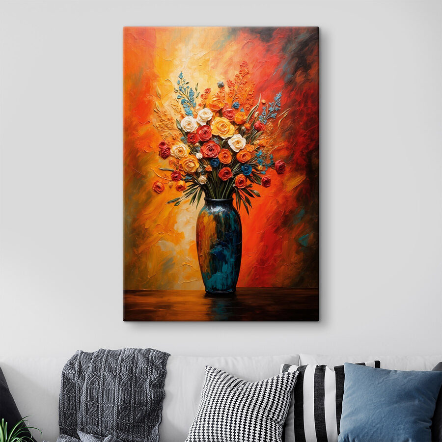 Peinture de fleurs dans un vase Peinture de fleurs dans un vase