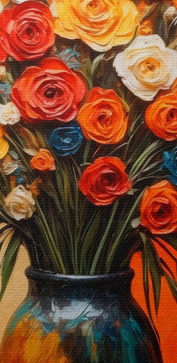 Peinture de fleurs dans un vase Peinture de fleurs dans un vase