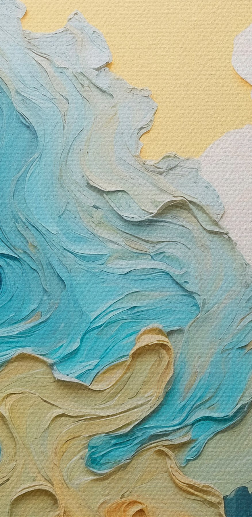Peinture d'arbres et de nuages