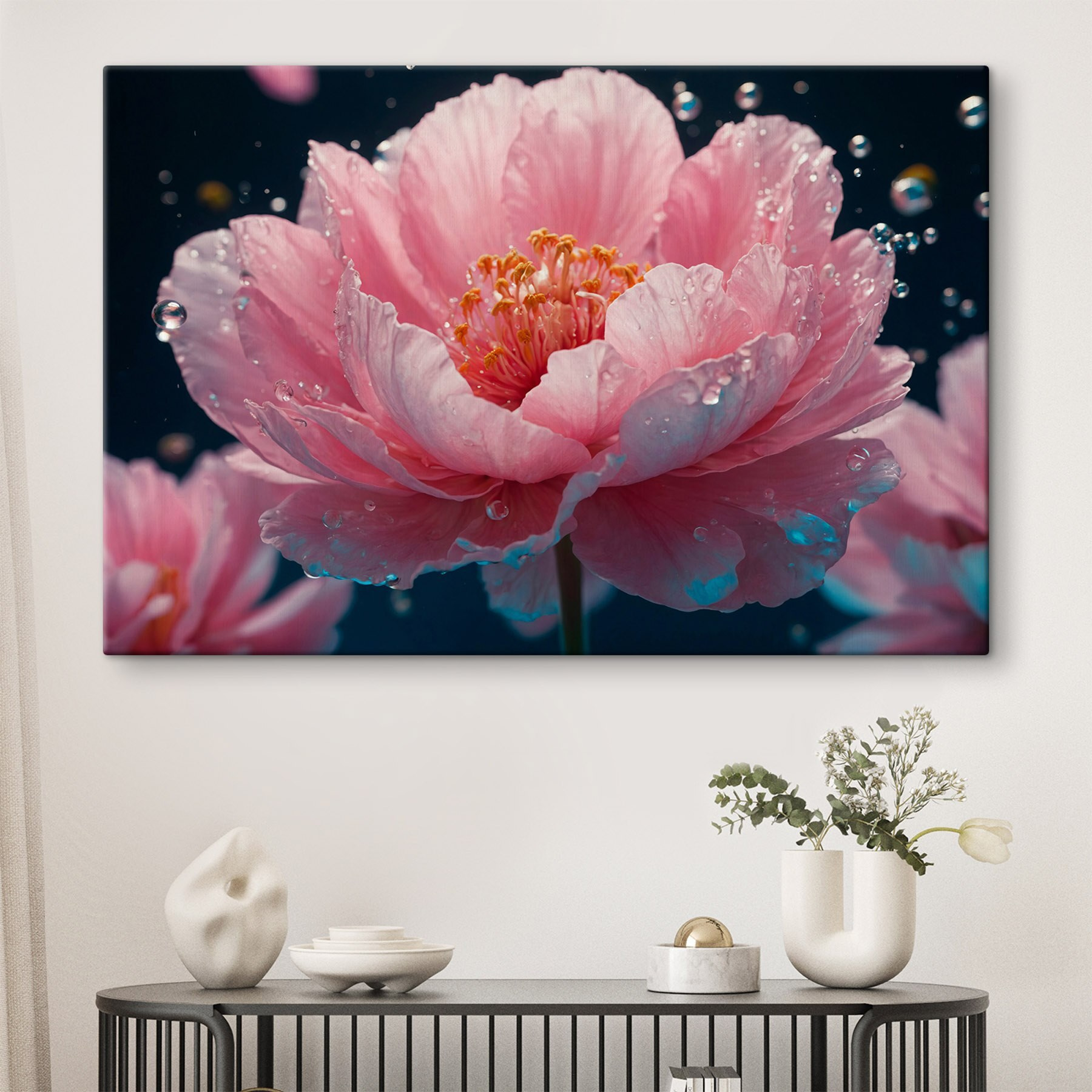 Delicate petals in tranquil water