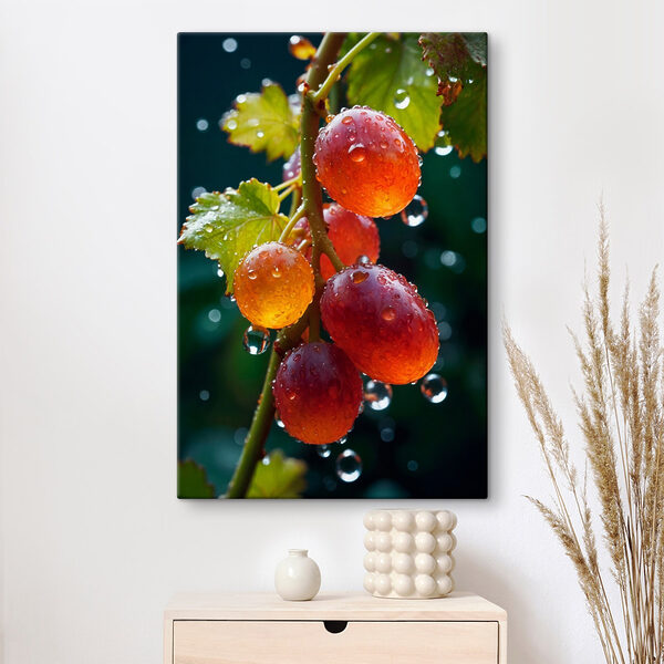 Grappe de raisins avec des gouttes d'eau dessus Grappe de raisins avec des gouttes d'eau dessus