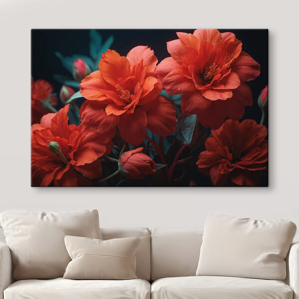 Groupe de fleurs rouges Groupe de fleurs rouges