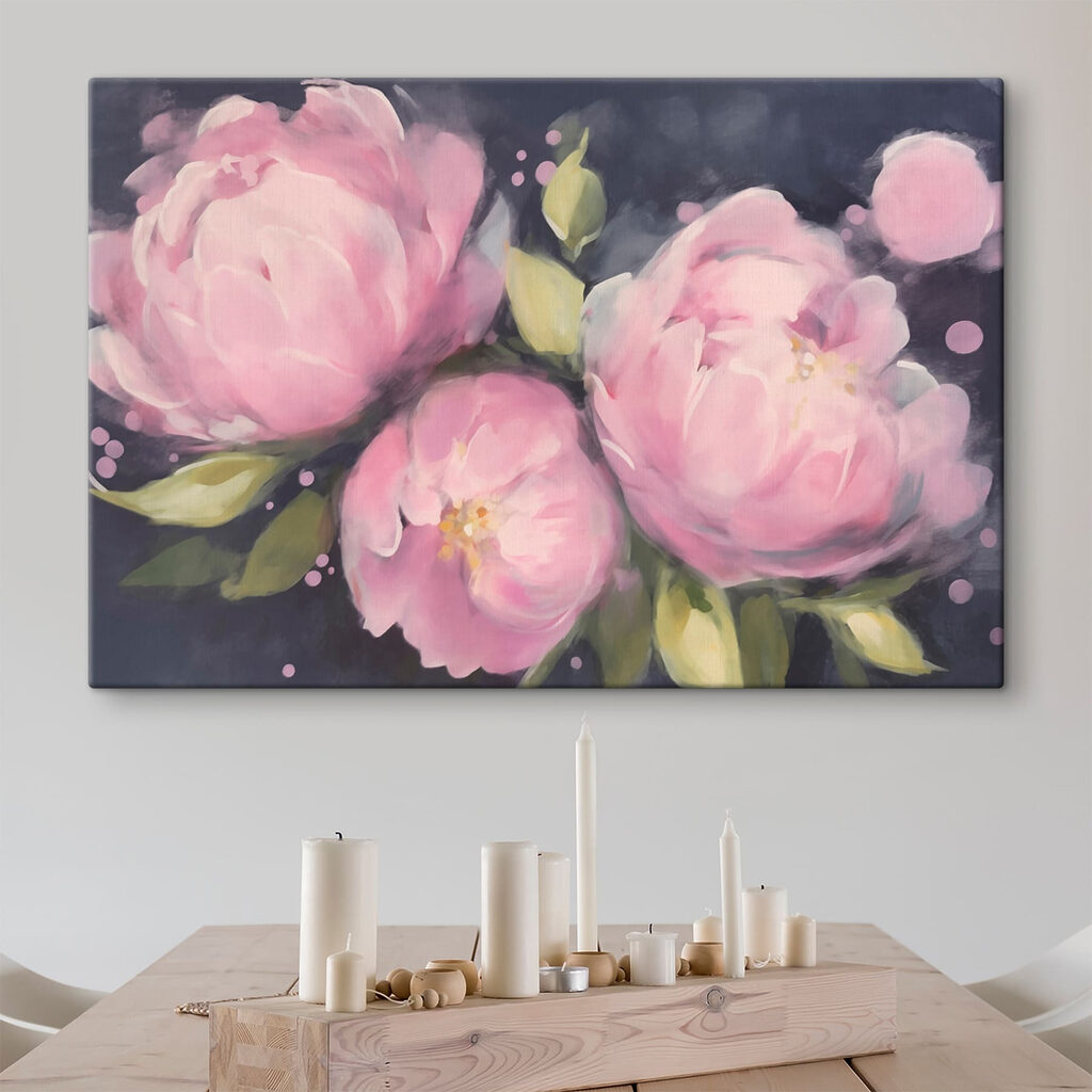 Painting of pink flowers