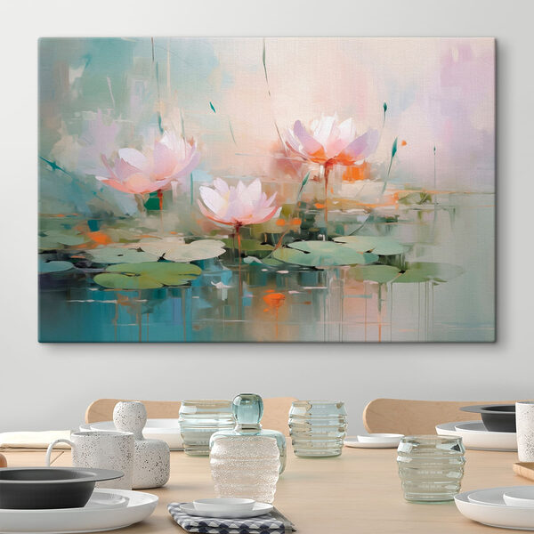 Peinture de fleurs sur l'eau Peinture de fleurs sur l'eau