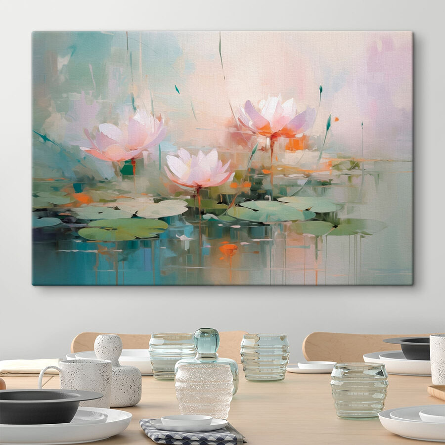 Peinture de fleurs sur l'eau Peinture de fleurs sur l'eau