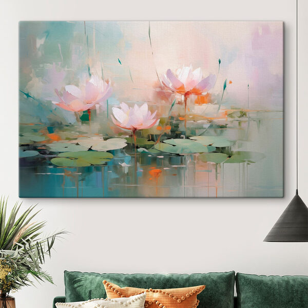 Peinture de fleurs sur l'eau Peinture de fleurs sur l'eau
