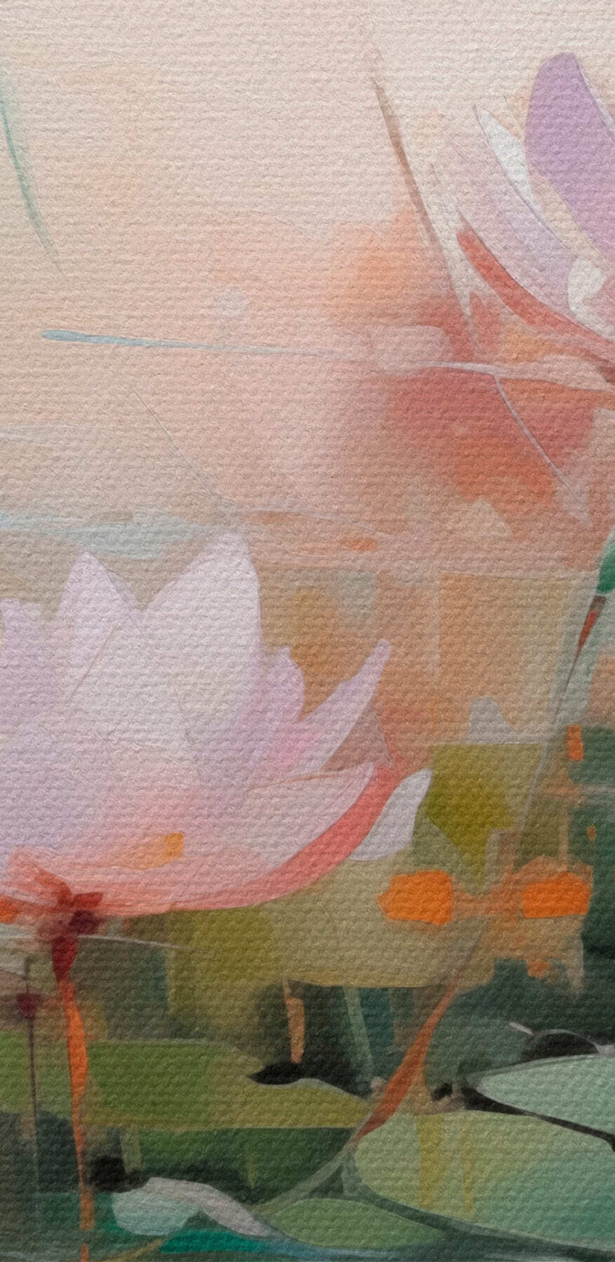 Peinture de fleurs sur l'eau Peinture de fleurs sur l'eau