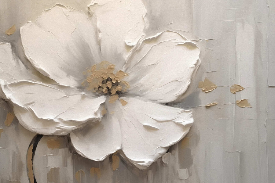 Délicate élégance florale blanche affichée Délicate élégance florale blanche affichée