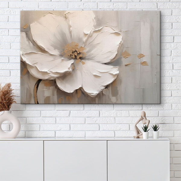 Délicate élégance florale blanche affichée Délicate élégance florale blanche affichée