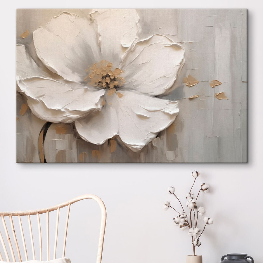 Délicate élégance florale blanche affichée Délicate élégance florale blanche affichée