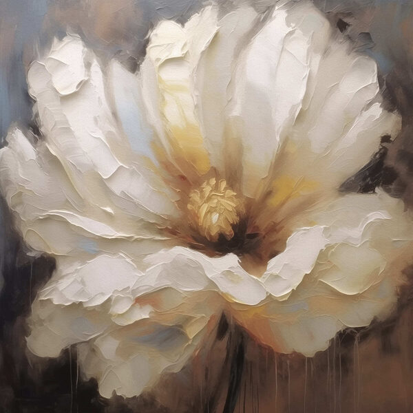 Peinture d'une fleur blanche Peinture d'une fleur blanche