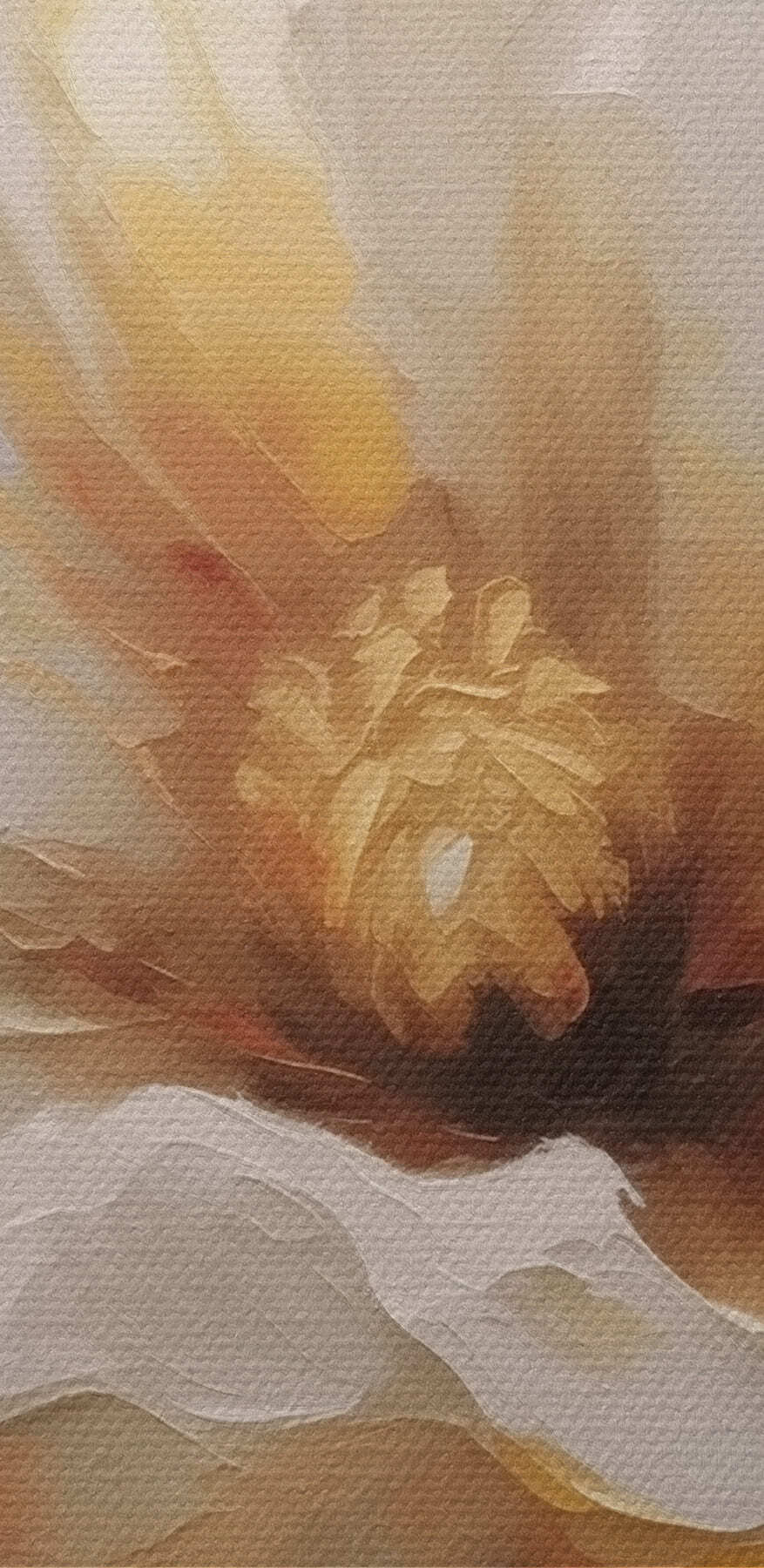 Peinture d'une fleur blanche