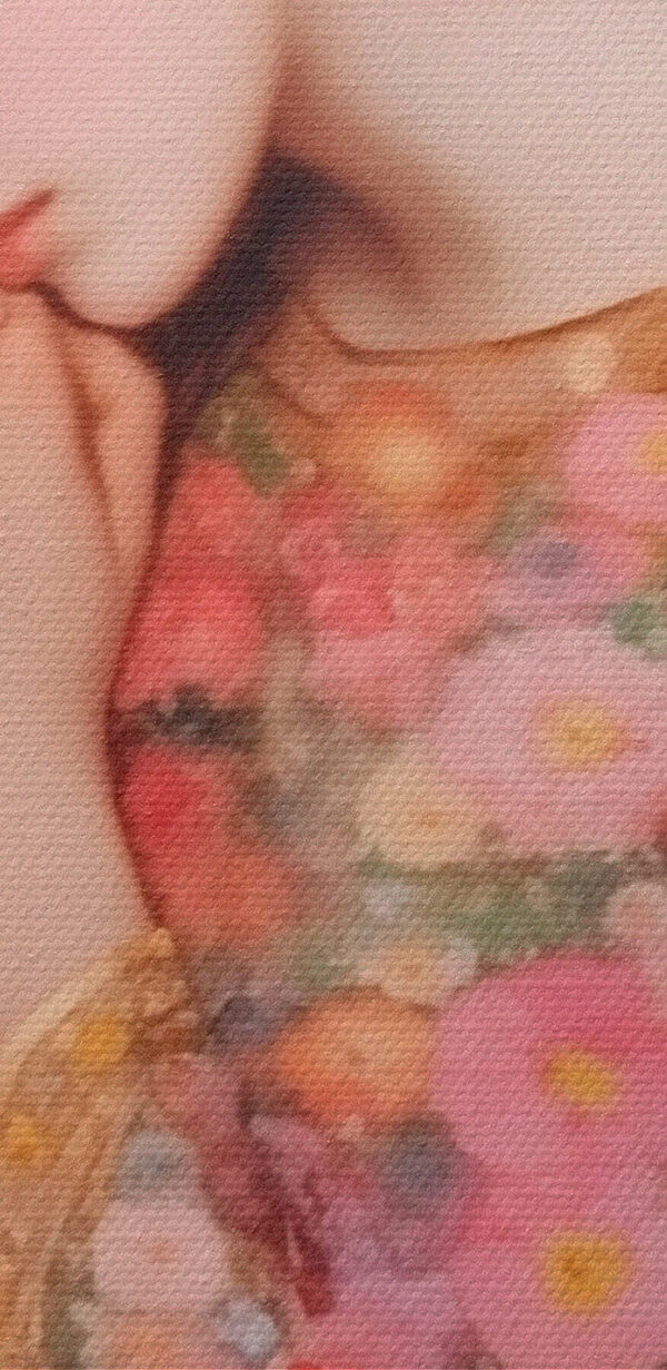 Peinture d'une femme dormant les mains croisées Peinture d'une femme dormant les mains croisées