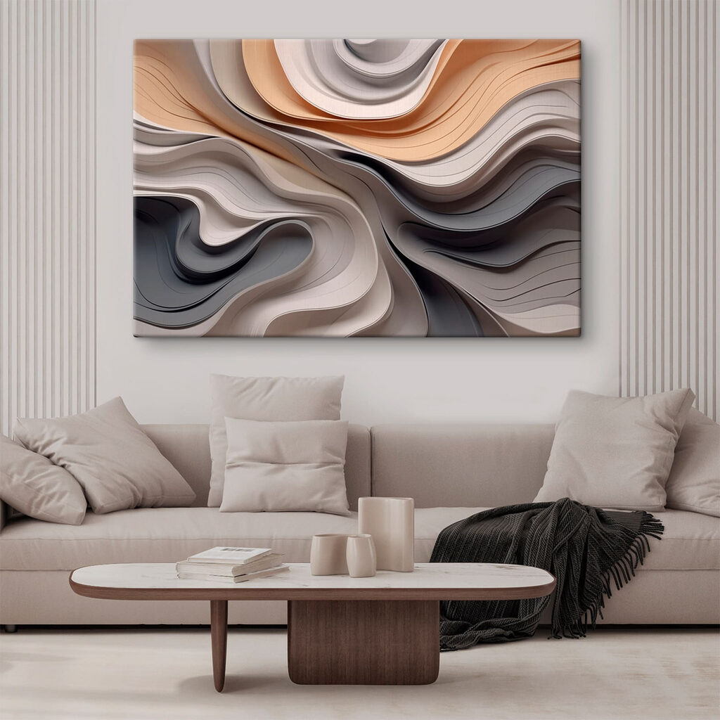 Soft curves in muted tones