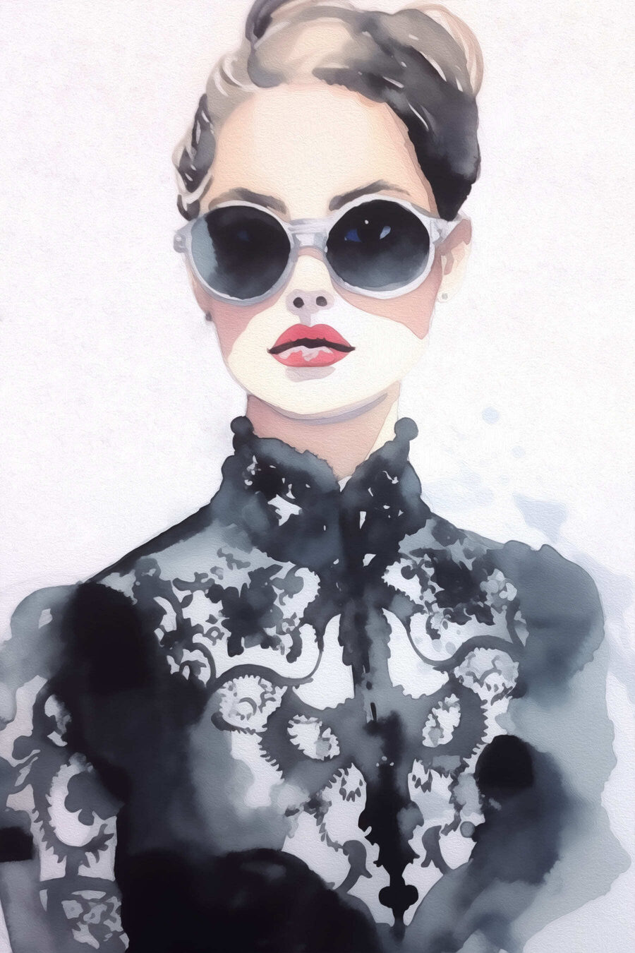 Femme portant des lunettes de soleil