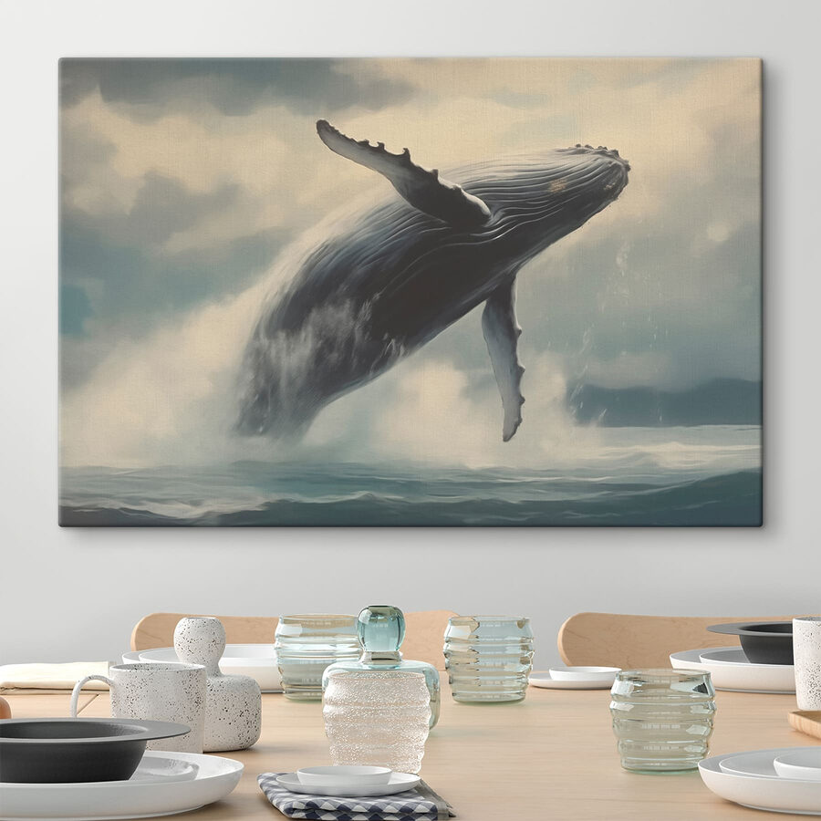 Baleine sautant hors de l'eau