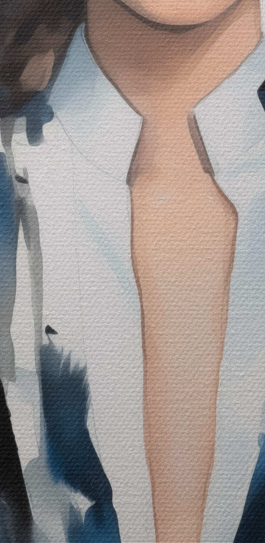 Femme en veste rayée Femme en veste rayée