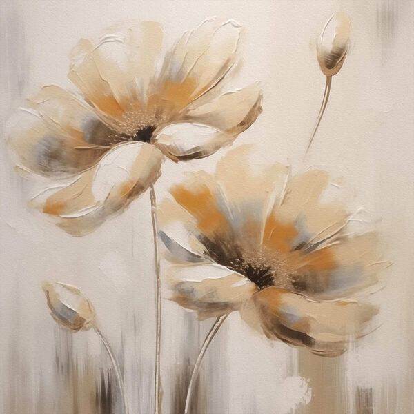 Peinture de fleurs sur fond blanc Peinture de fleurs sur fond blanc