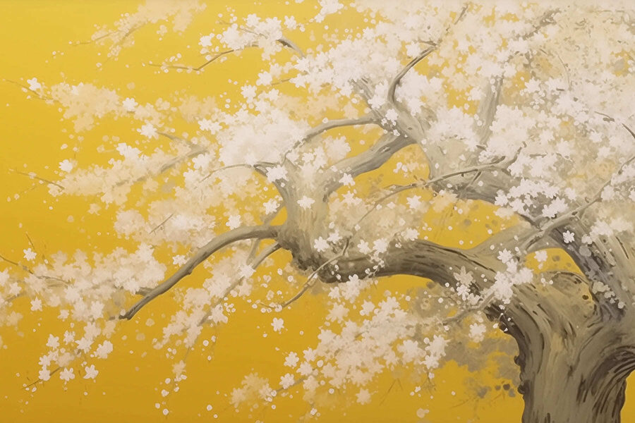 Arbre avec des fleurs blanches