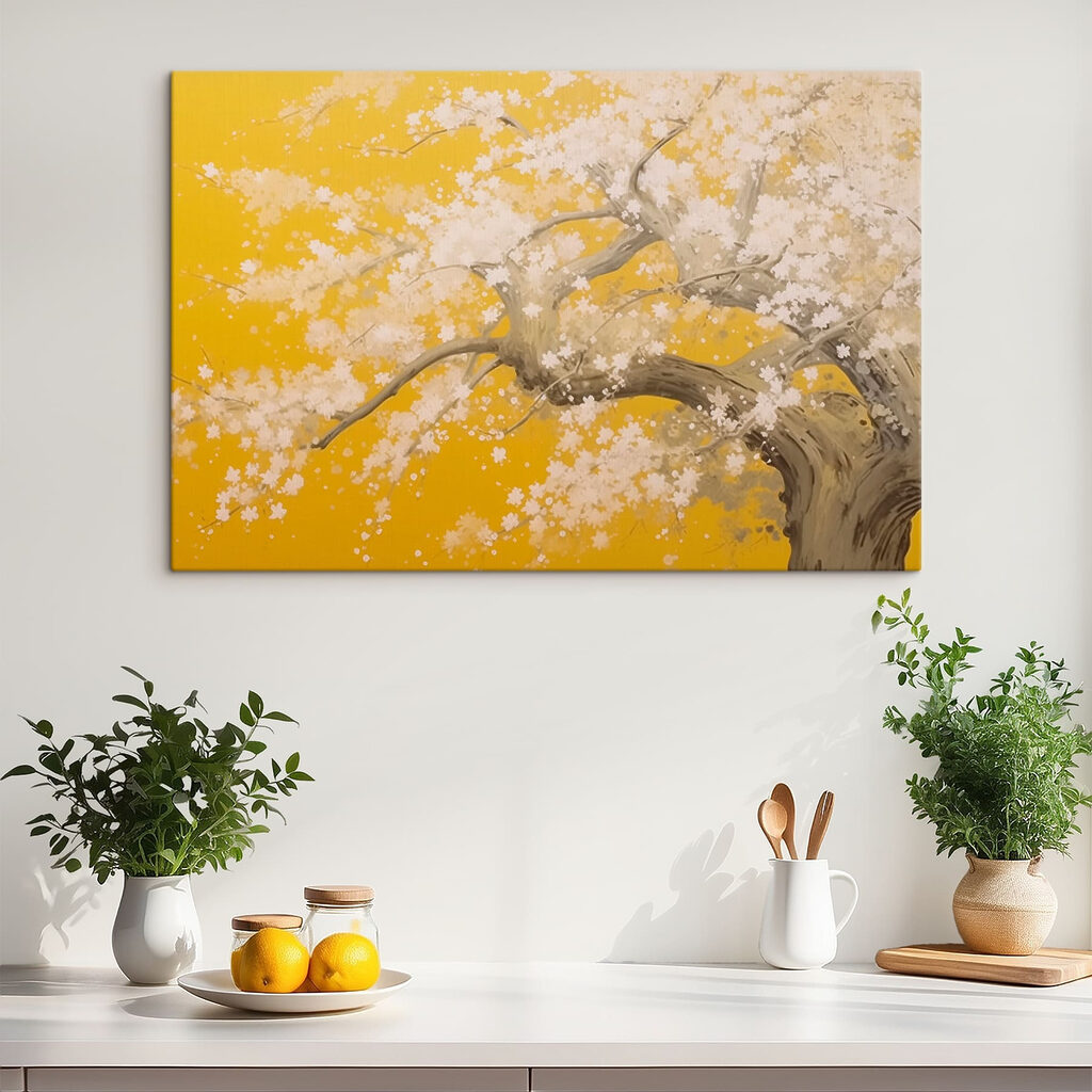 Tree with white flowers on it